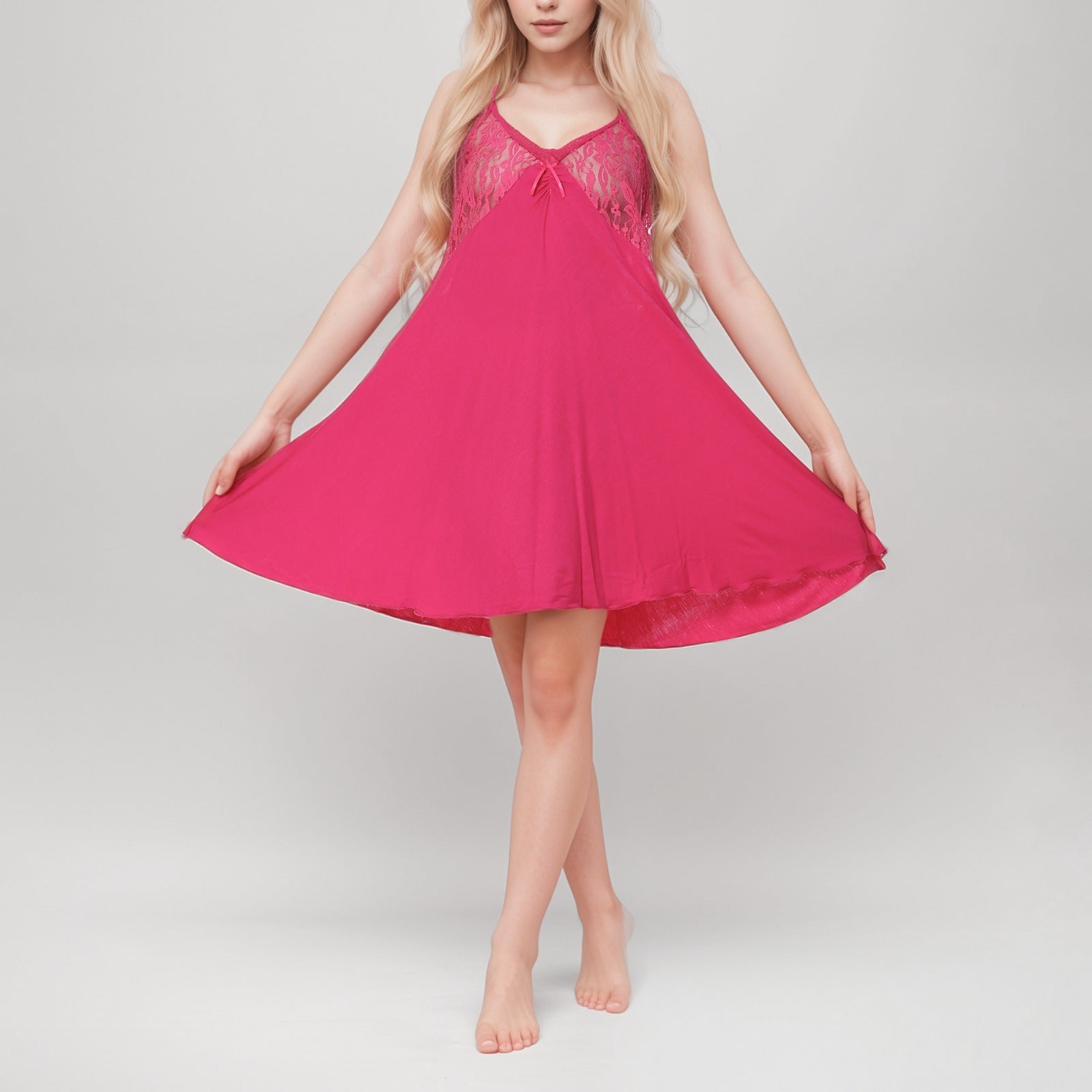 Lace Detail Night Dress Lingerie
