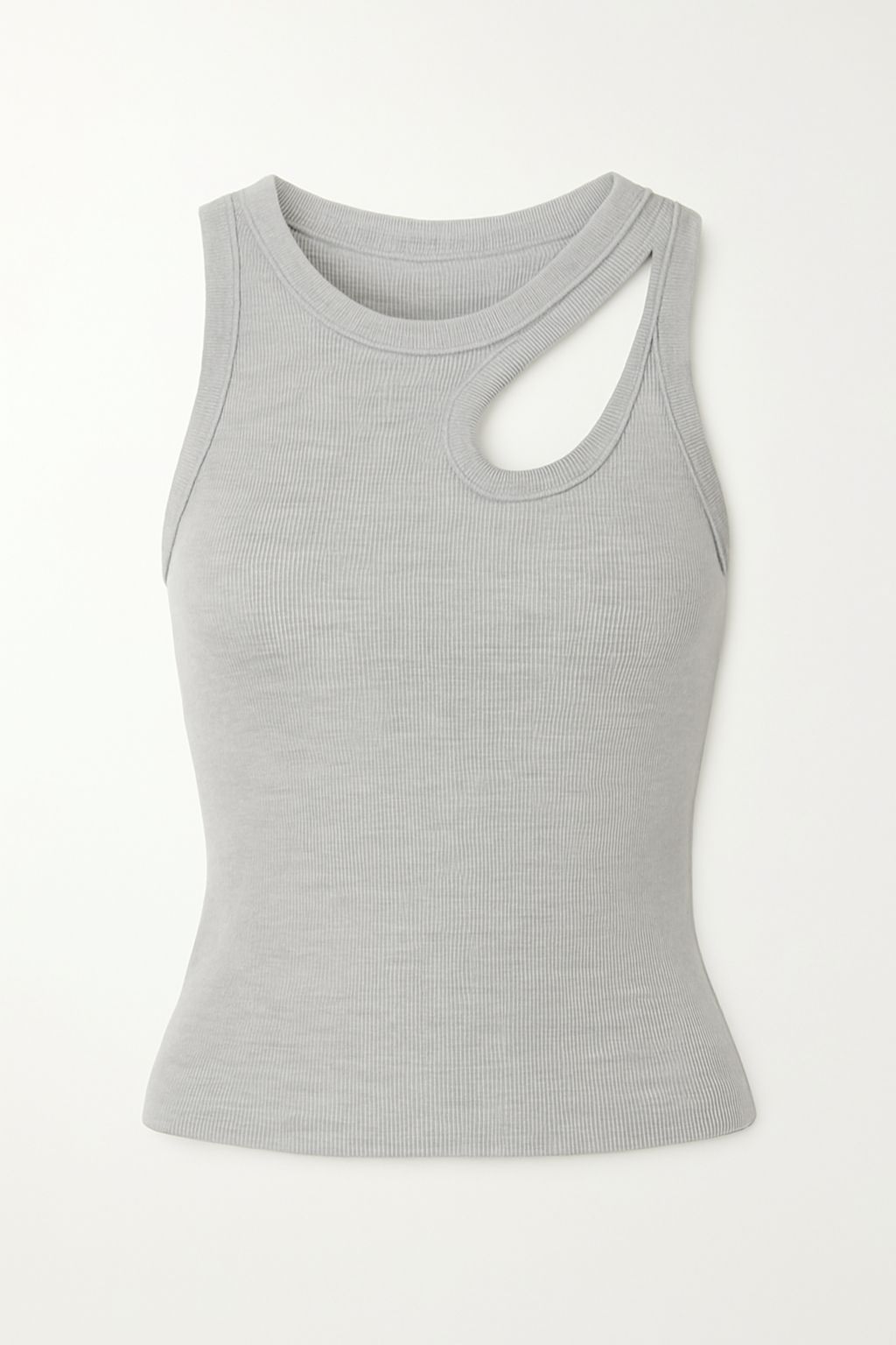 Women's Sleeveless Cut-Out Tank Top – 100% Cotton – Trendy Casual Slim Fit Shirt