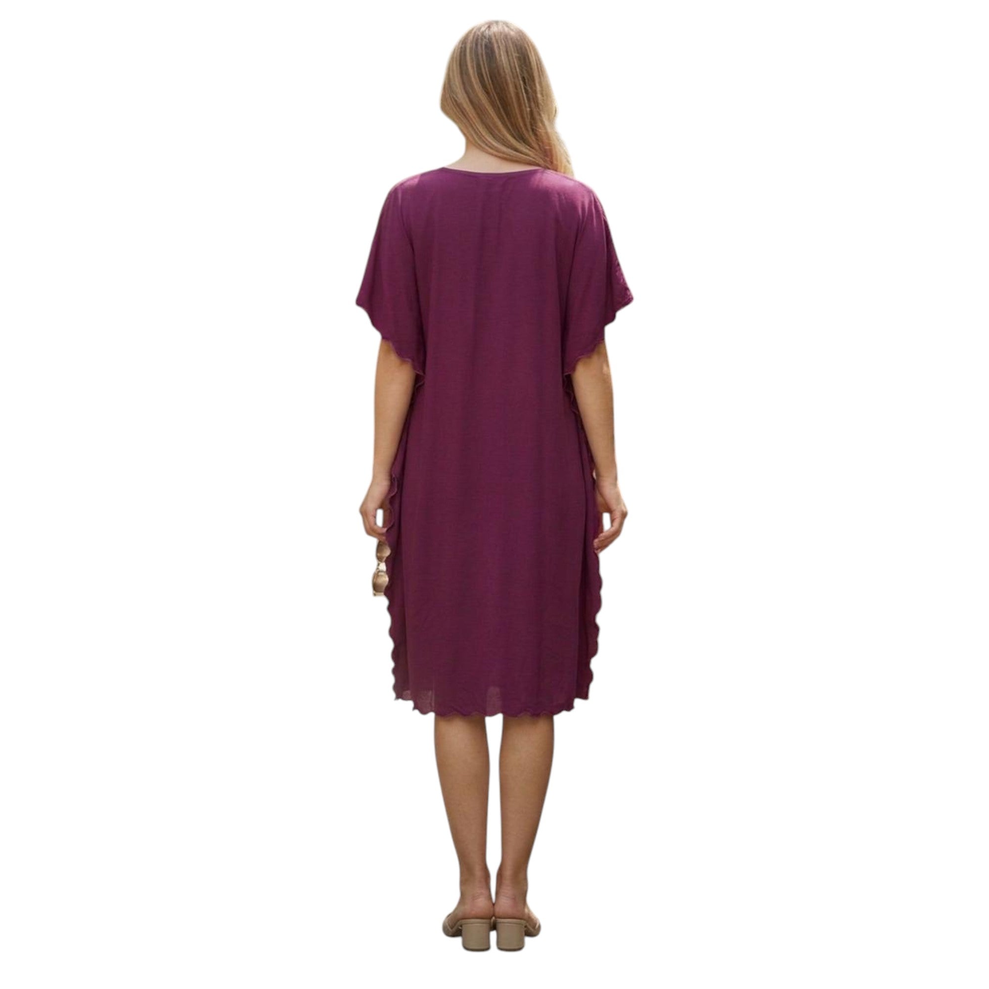 Multi-color Cotton Viscose Special Embroidered Nightgown 831