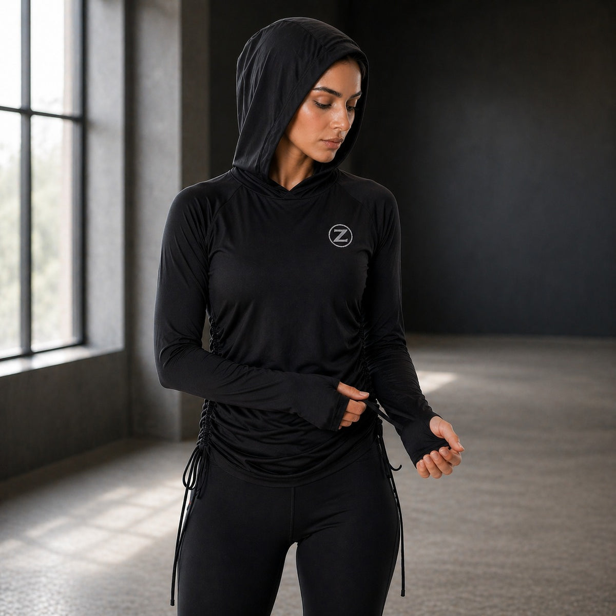 Hooded Long Sleeve Active Top