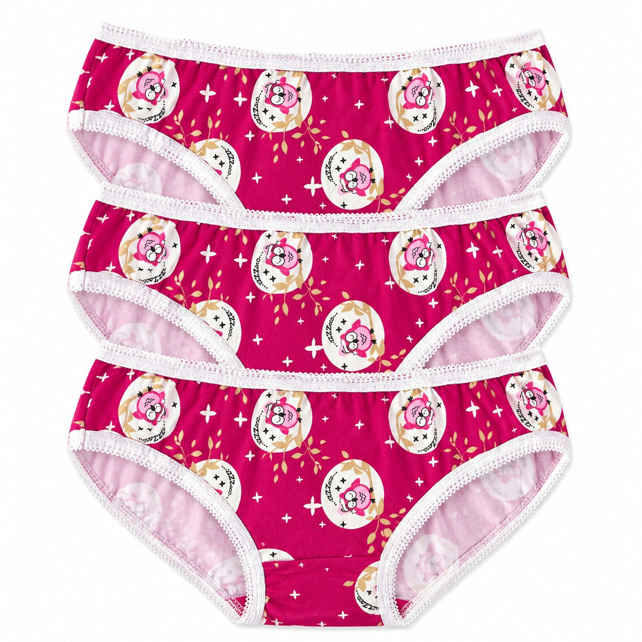 3-Pack Cotton Hipster Panties XS
