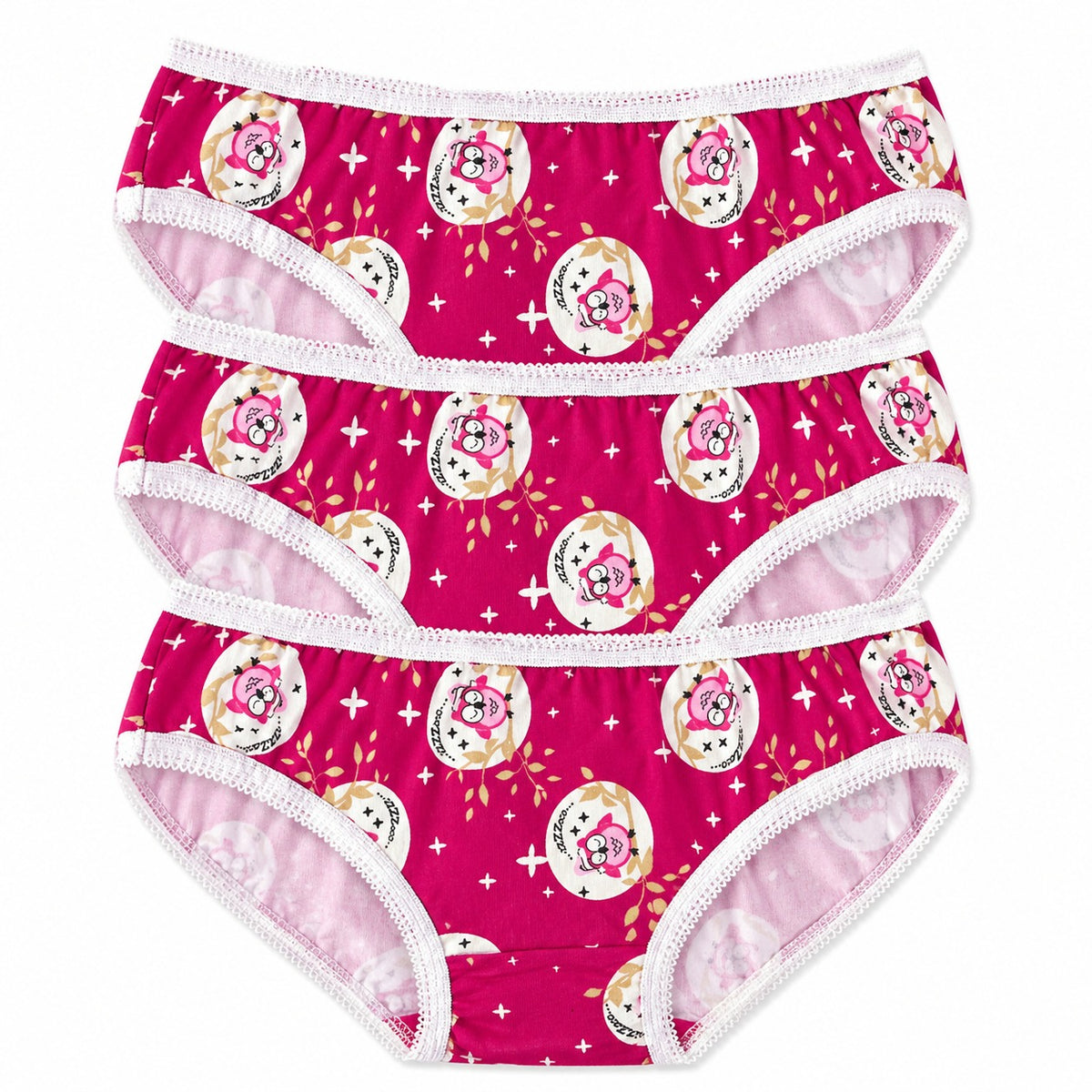 3-Pack Cotton Hipster Panties XS
