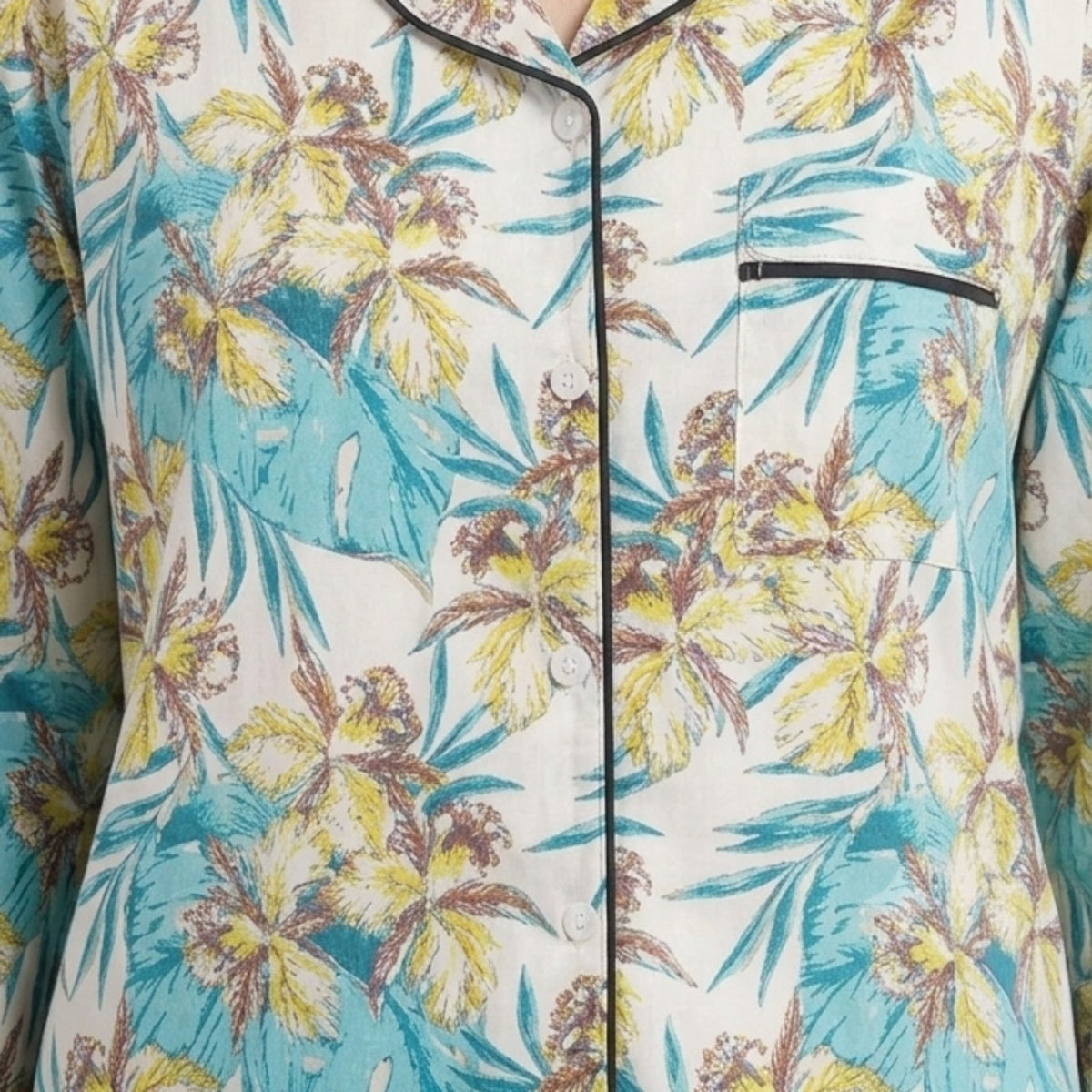 Classic Palm Button-Up Pajama Set