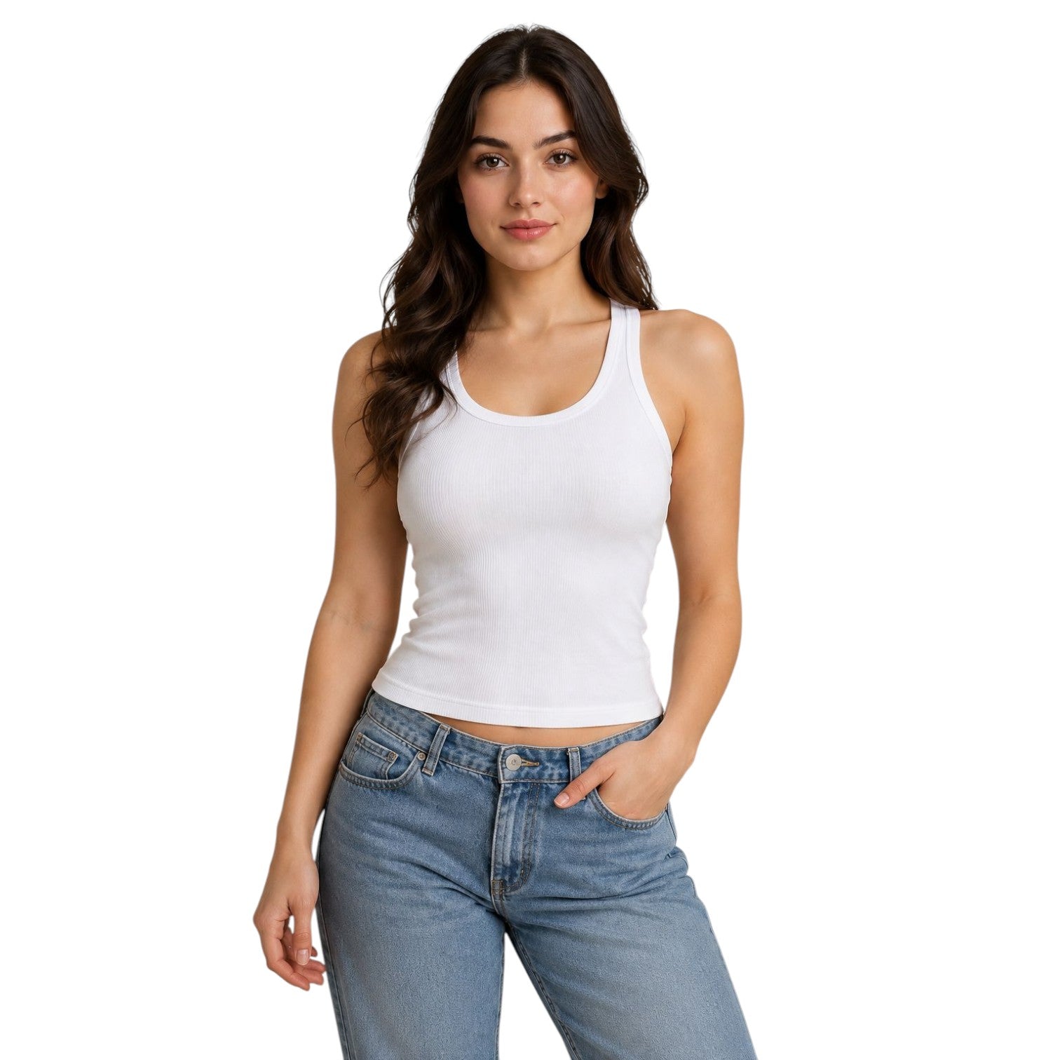 Ribbed Sleeveless Top