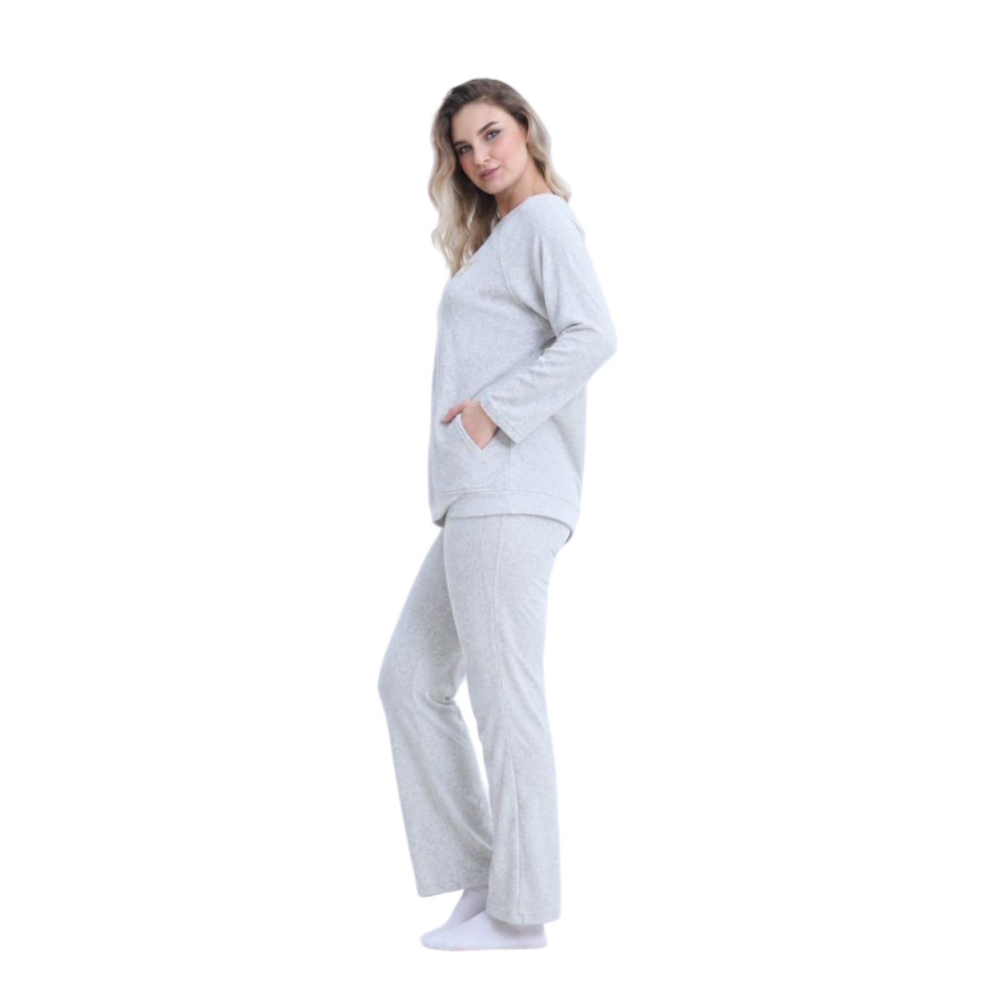 Embroidered Lounge Pajama Set