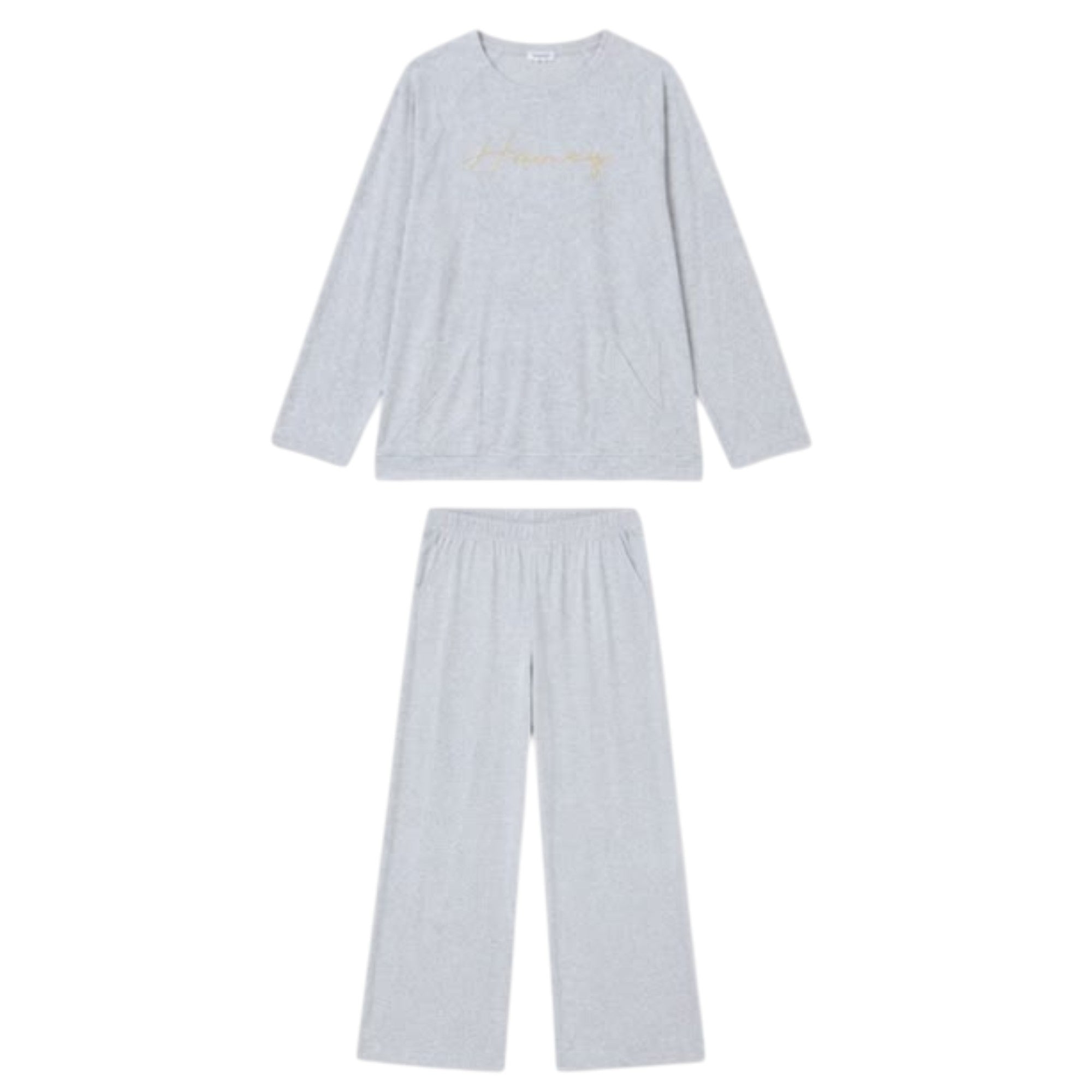 Embroidered Lounge Pajama Set