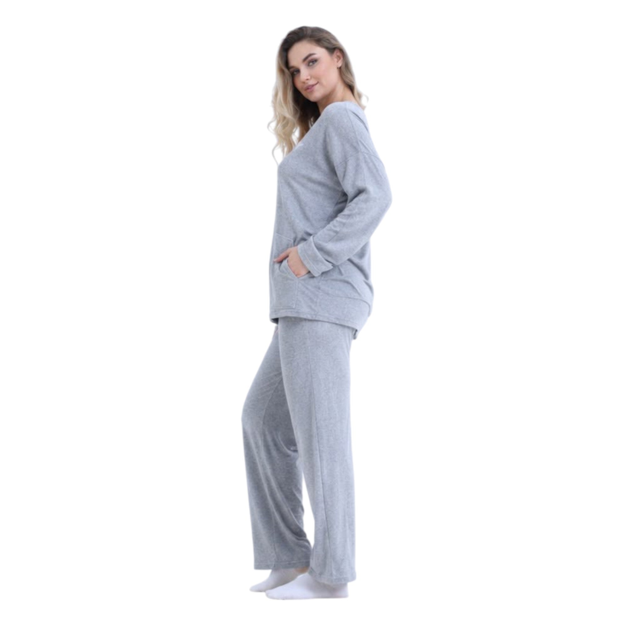Embroidered Lounge Pajama Set