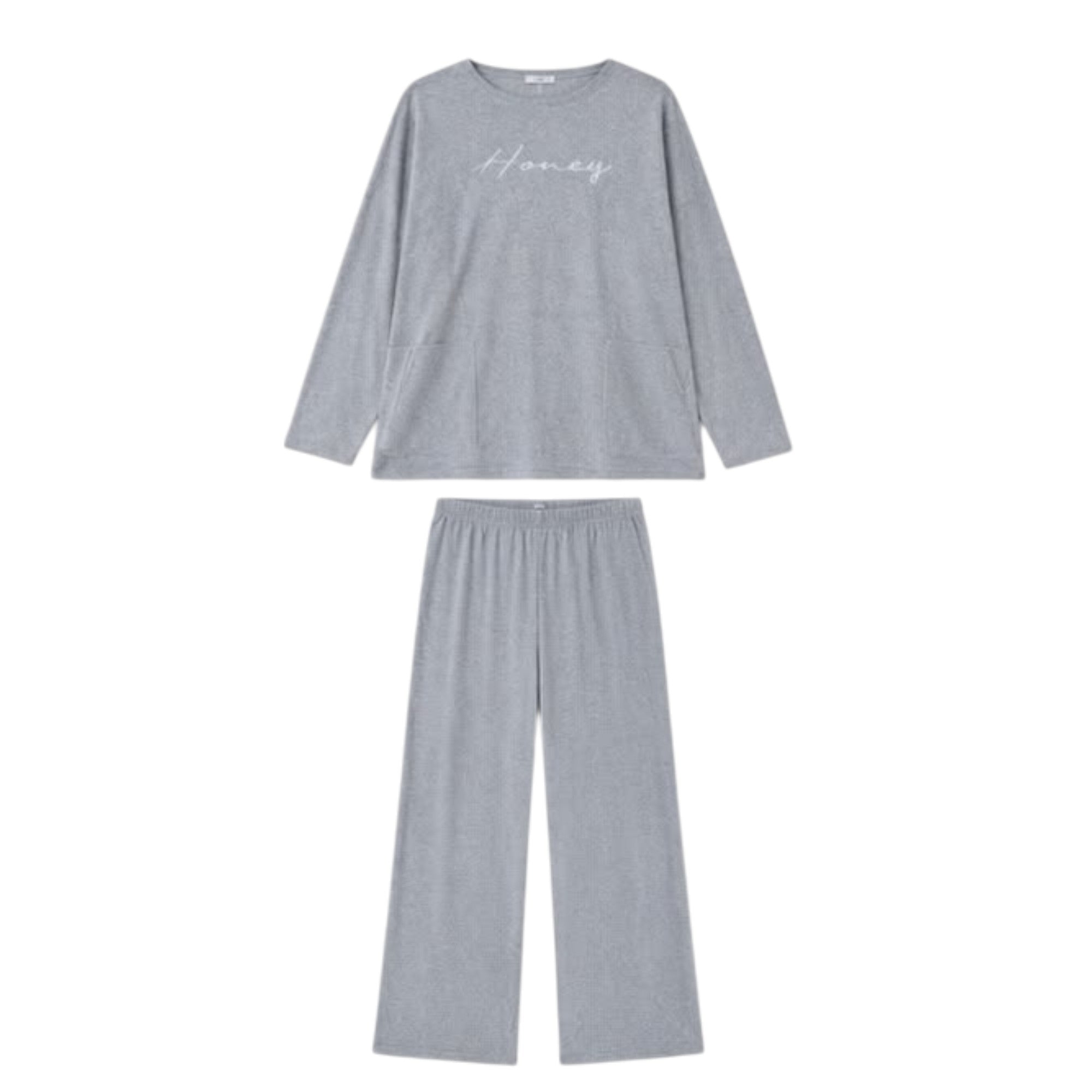 Embroidered Lounge Pajama Set