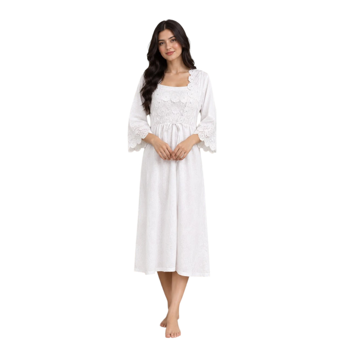 Floral Lace Nightgown & Robe