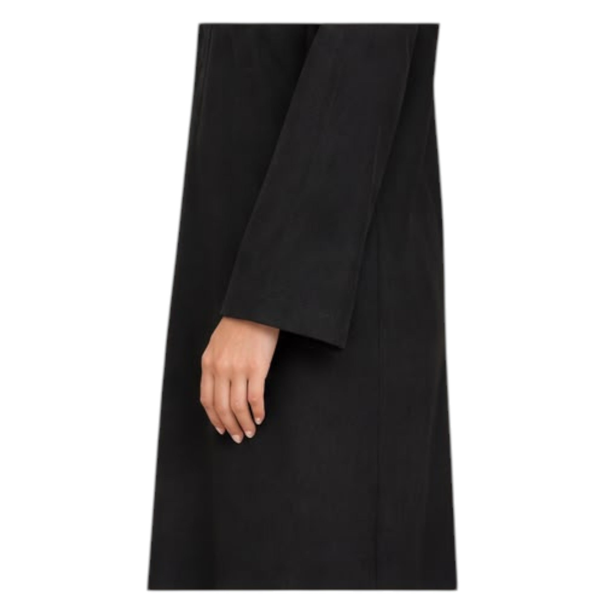 Floral Embroidered Button Abaya