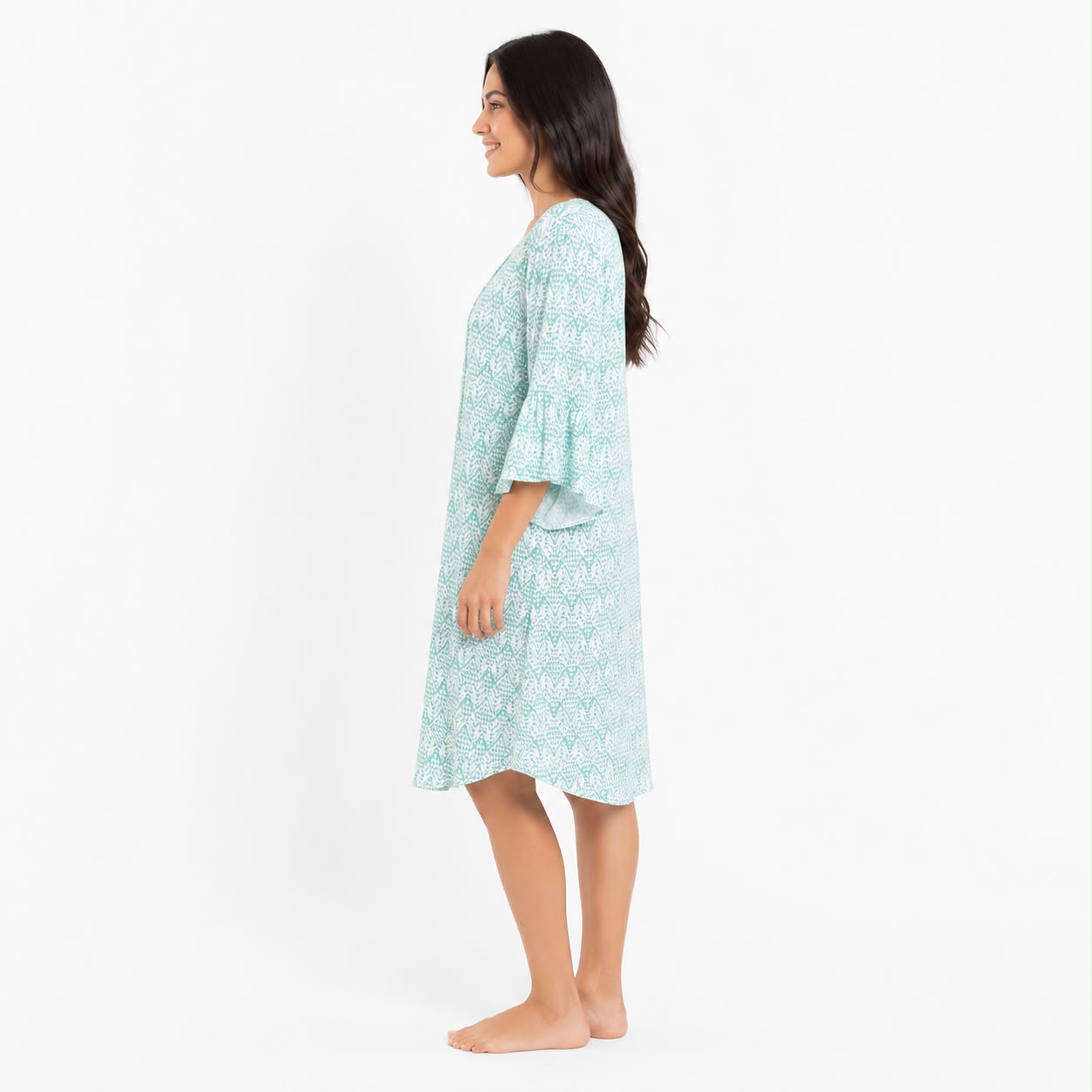 Geometric Bell Sleeve Cover-Up