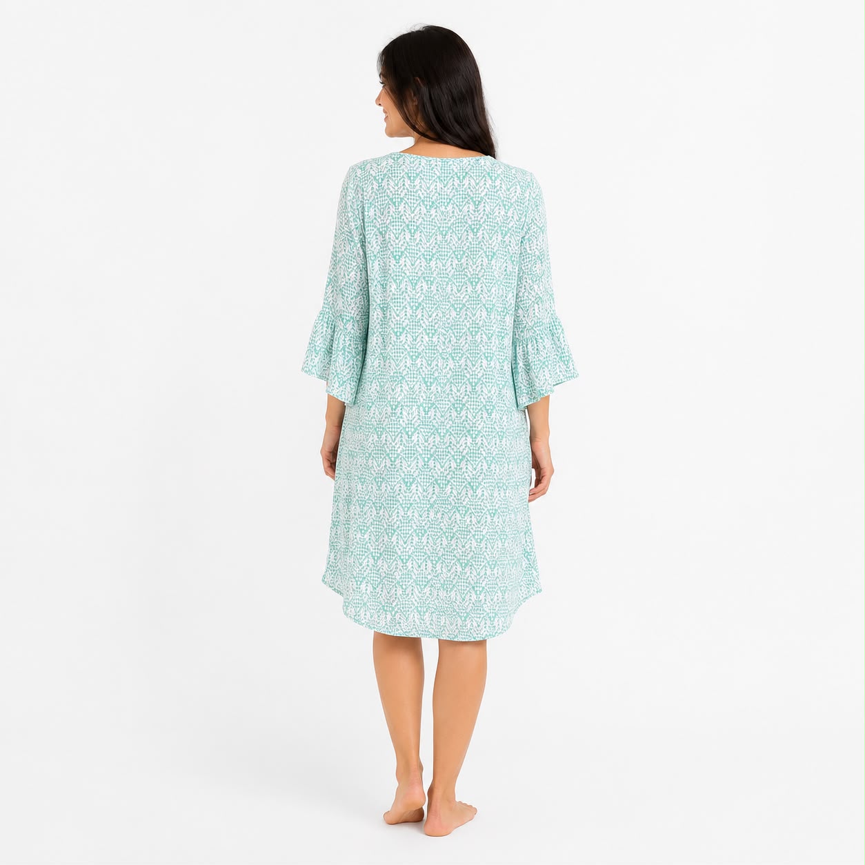 Geometric Bell Sleeve Cover-Up