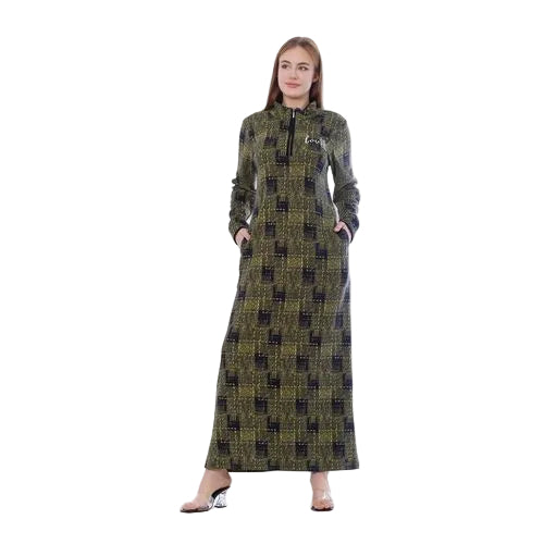 Checkered Embroidered Abaya