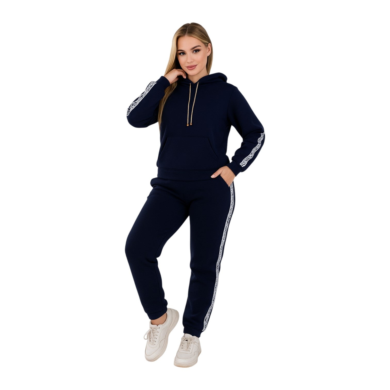 Women's Black Hoodie Tracksuit – Stylish, Cozy & Sporty