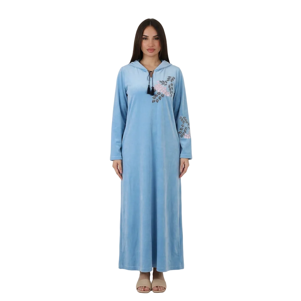 نفس الموديل بالعباية السماوي بالكابيشو
