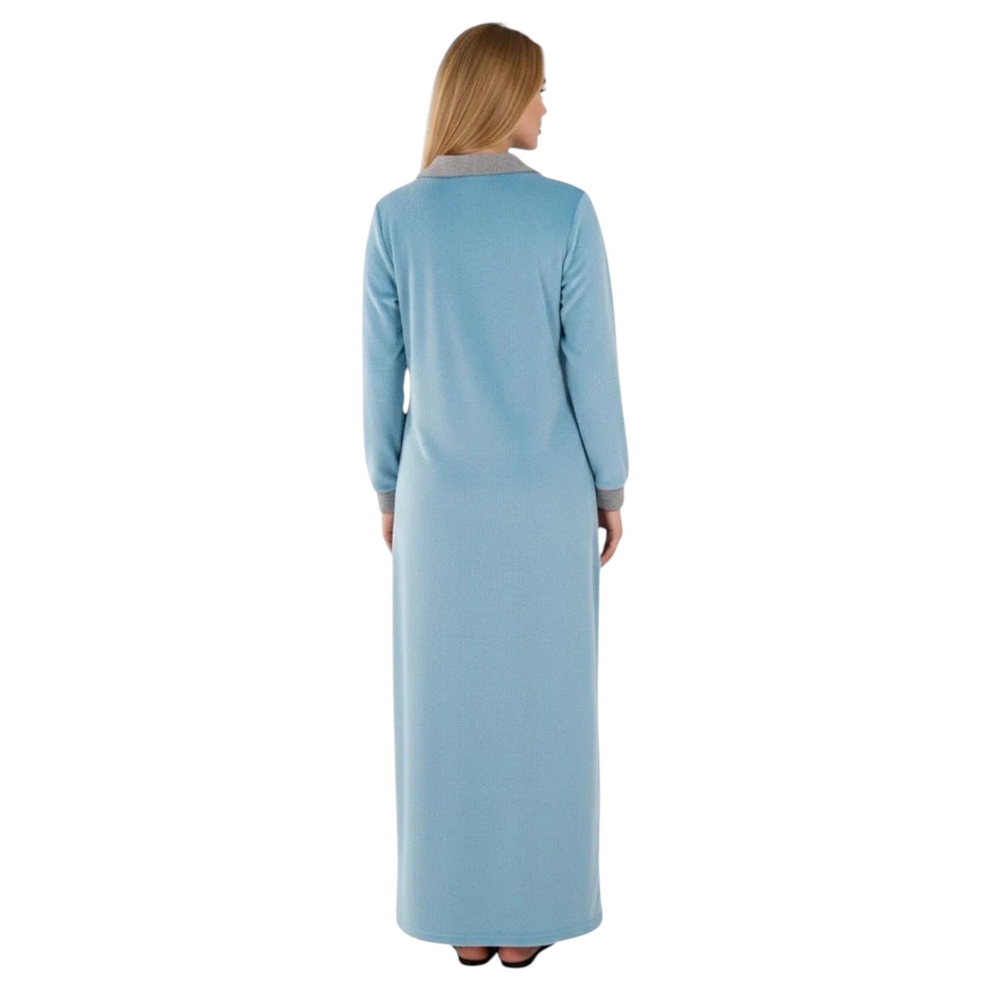 Long Sleeve Embroidered Maxi Abaya