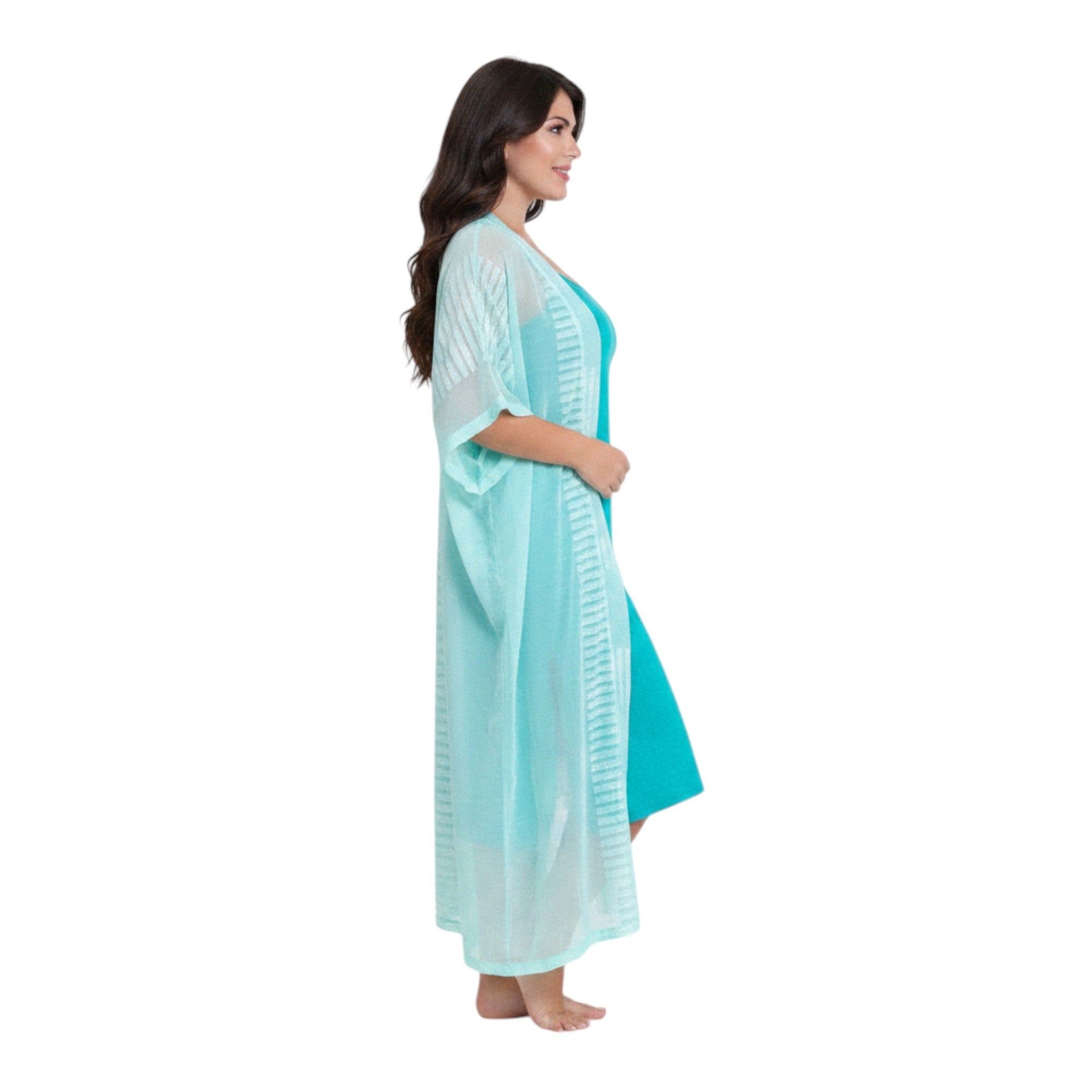 Sleeveless Nightgown with Chiffon Robe