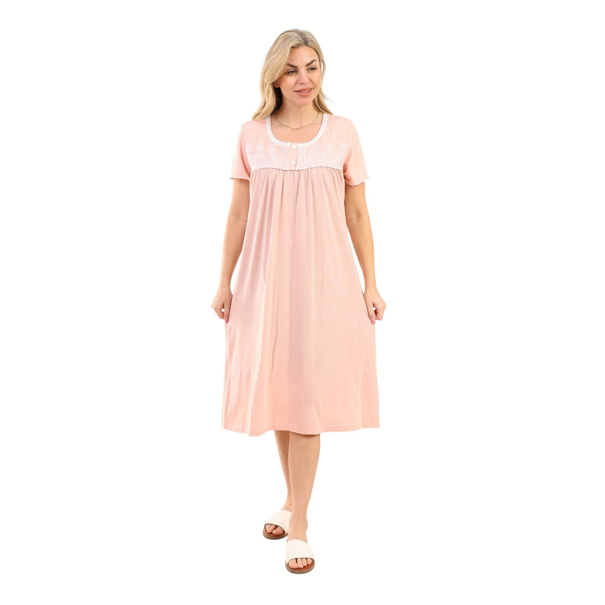 Soft Embroidered Nightgown