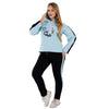 Women's 2-Piece Lounge Set - "Baby It's Cold Outside" Graphic Hoodie & Striped Leggings