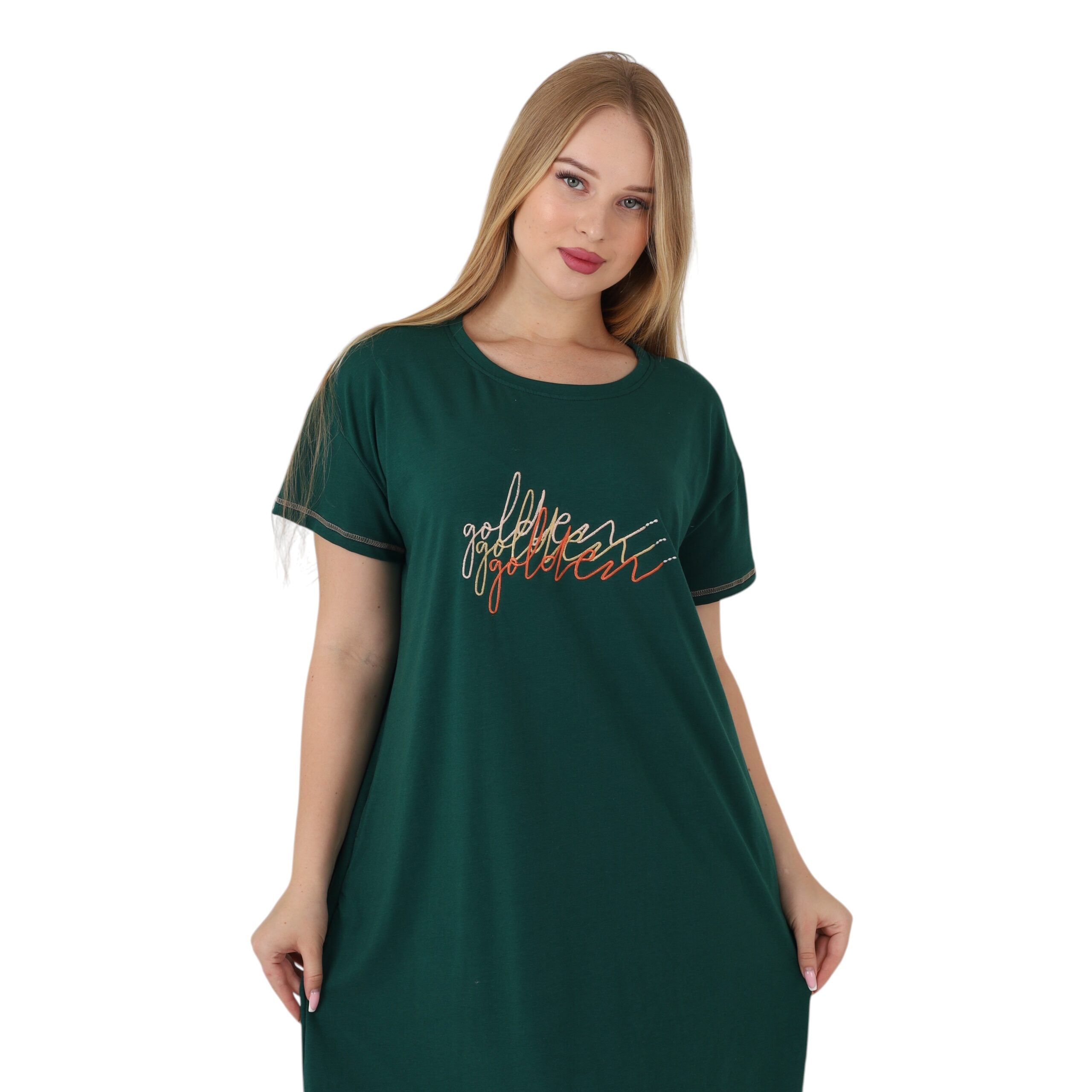 Casual Embroidered Nightgown