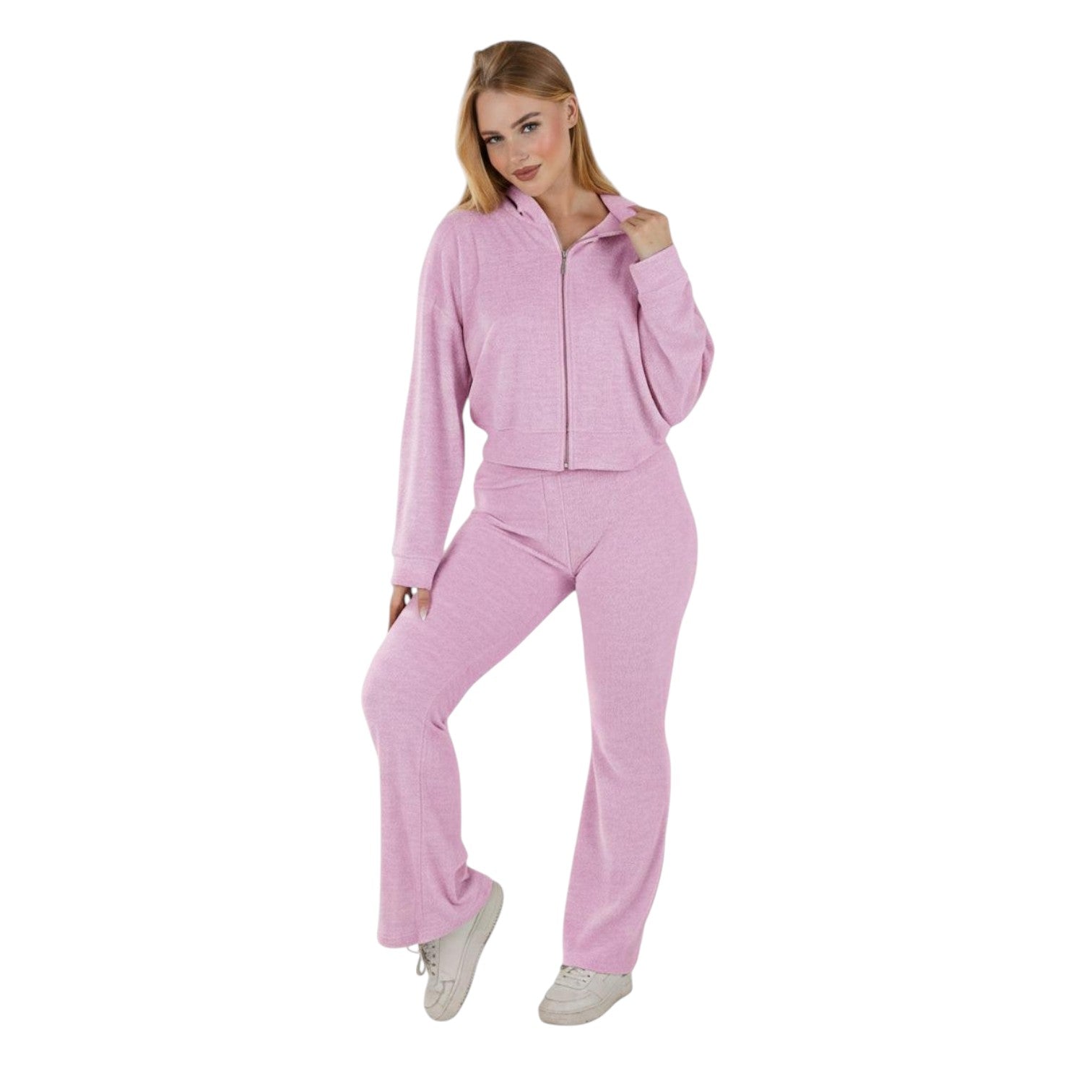 Casual Zip Pajama Lounge Set