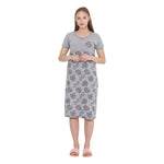 Women's Cotton Sleep Dress with Cartoon Print