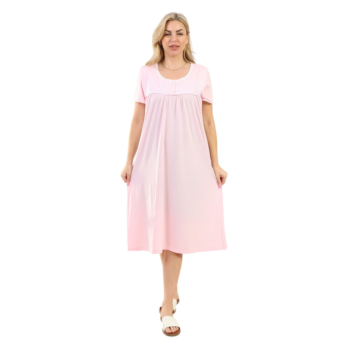 Soft Embroidered Nightgown