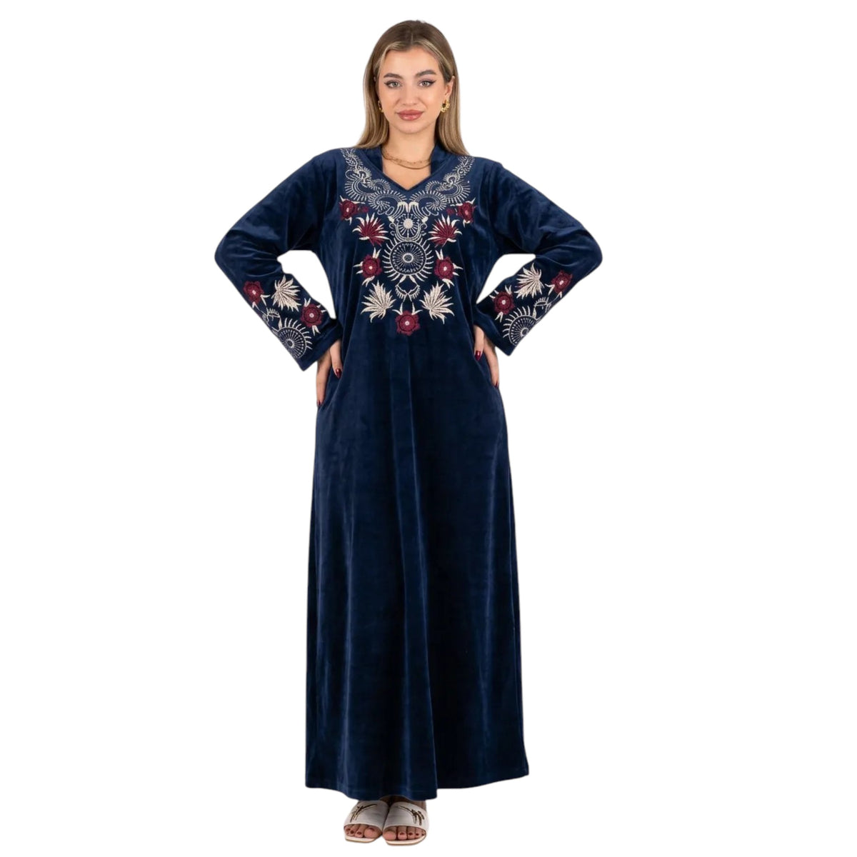 Shahd Ornate Embroidered Velvet Abaya | FW26