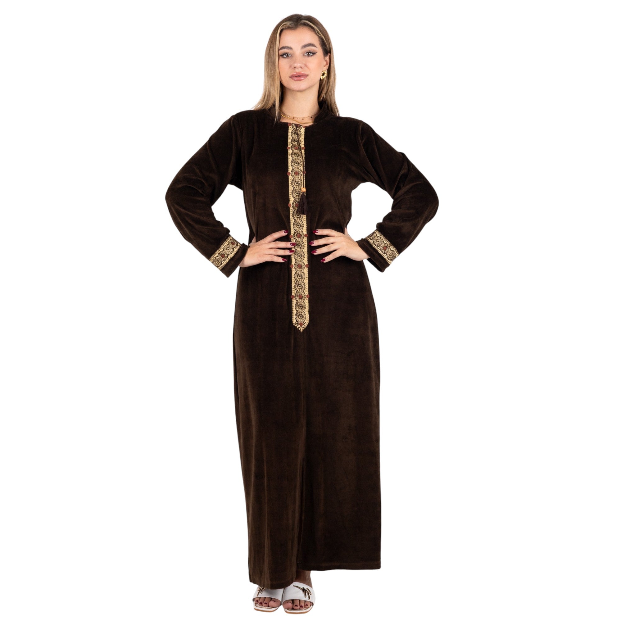Velvet Embroidered Kaftan – Timeless Elegance & Everyday Luxury